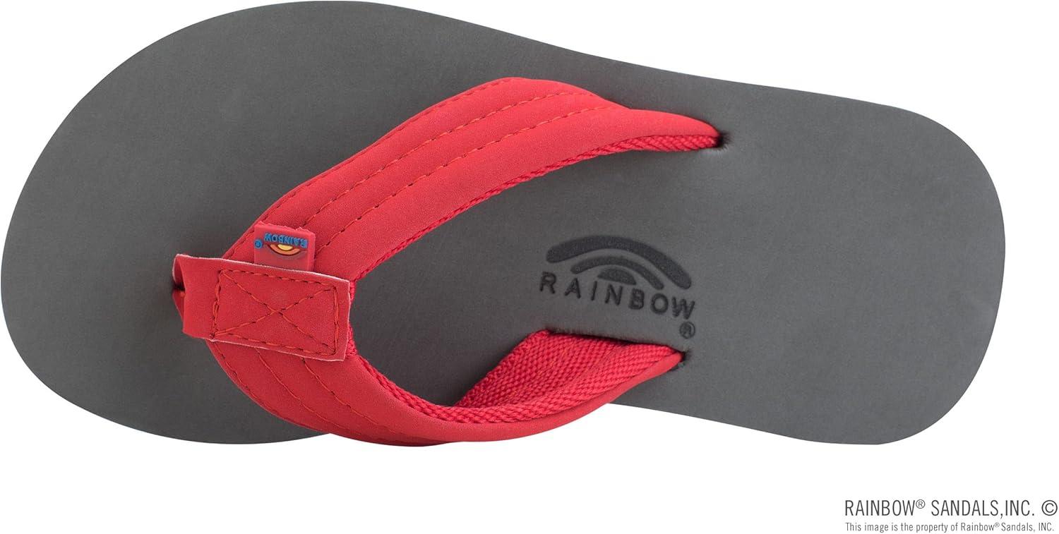 Rainbow Sandals Kid’s Grombow’s Soft Top Rubber w/Neoprene Strap and Backstrap(Red Grey)