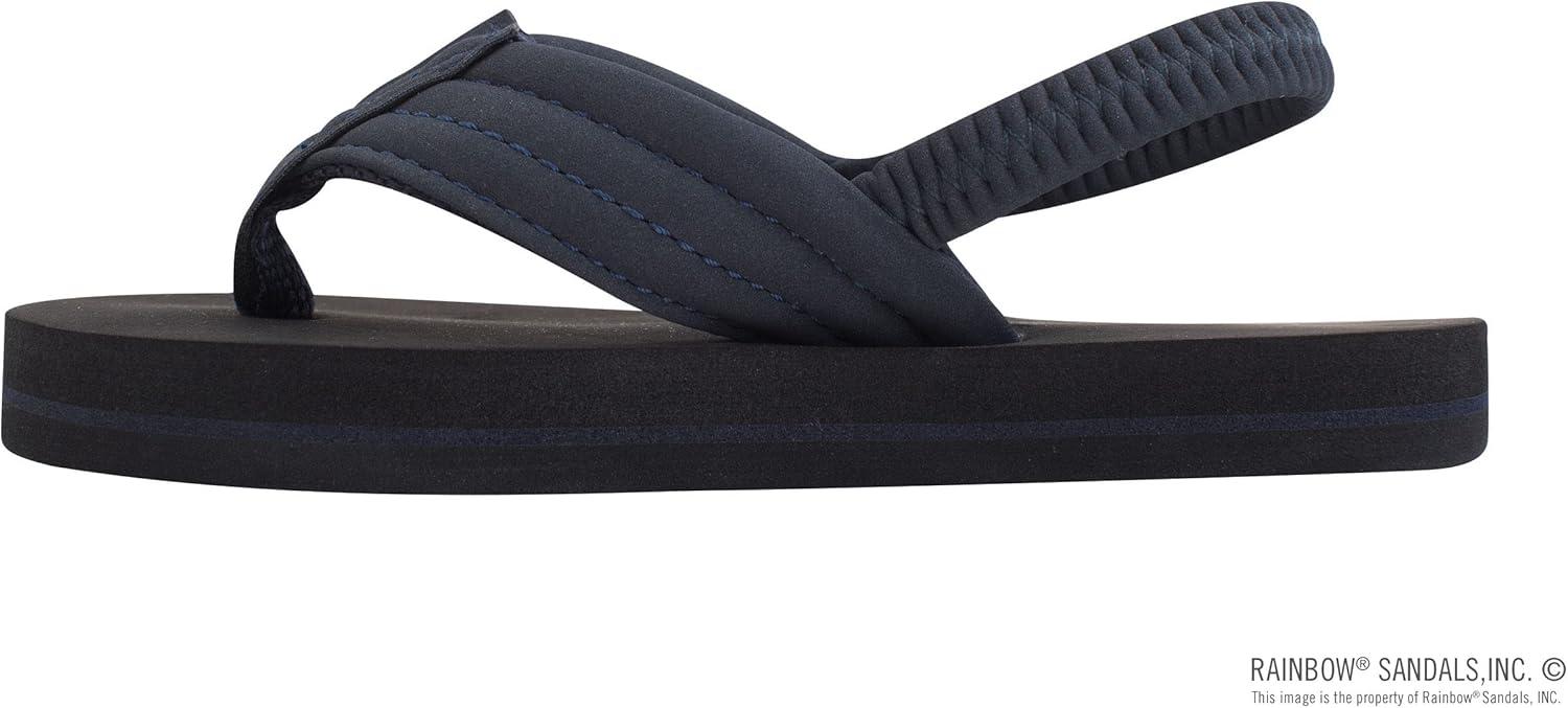 Rainbow Sandals Kid’s Grombow’s Soft Top Rubber w/Neoprene Strap and Backstrap(Navy With Backstrap)