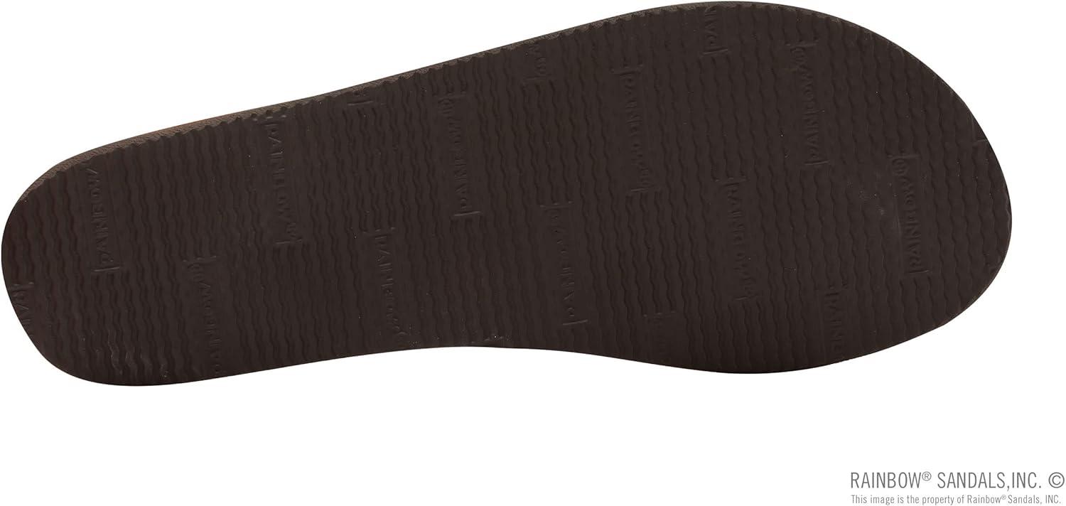 Rainbow Sandals Ladies Luxury Leather – Single Layer Arch Support With 1/2″ Narrow Strap(Pecan)