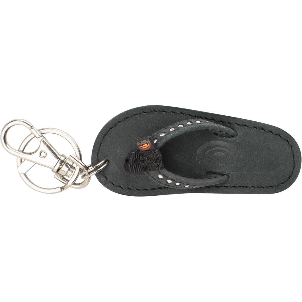 Rainbow Sandals Leather Sandal Key Chain(Crystal / Premier Black)