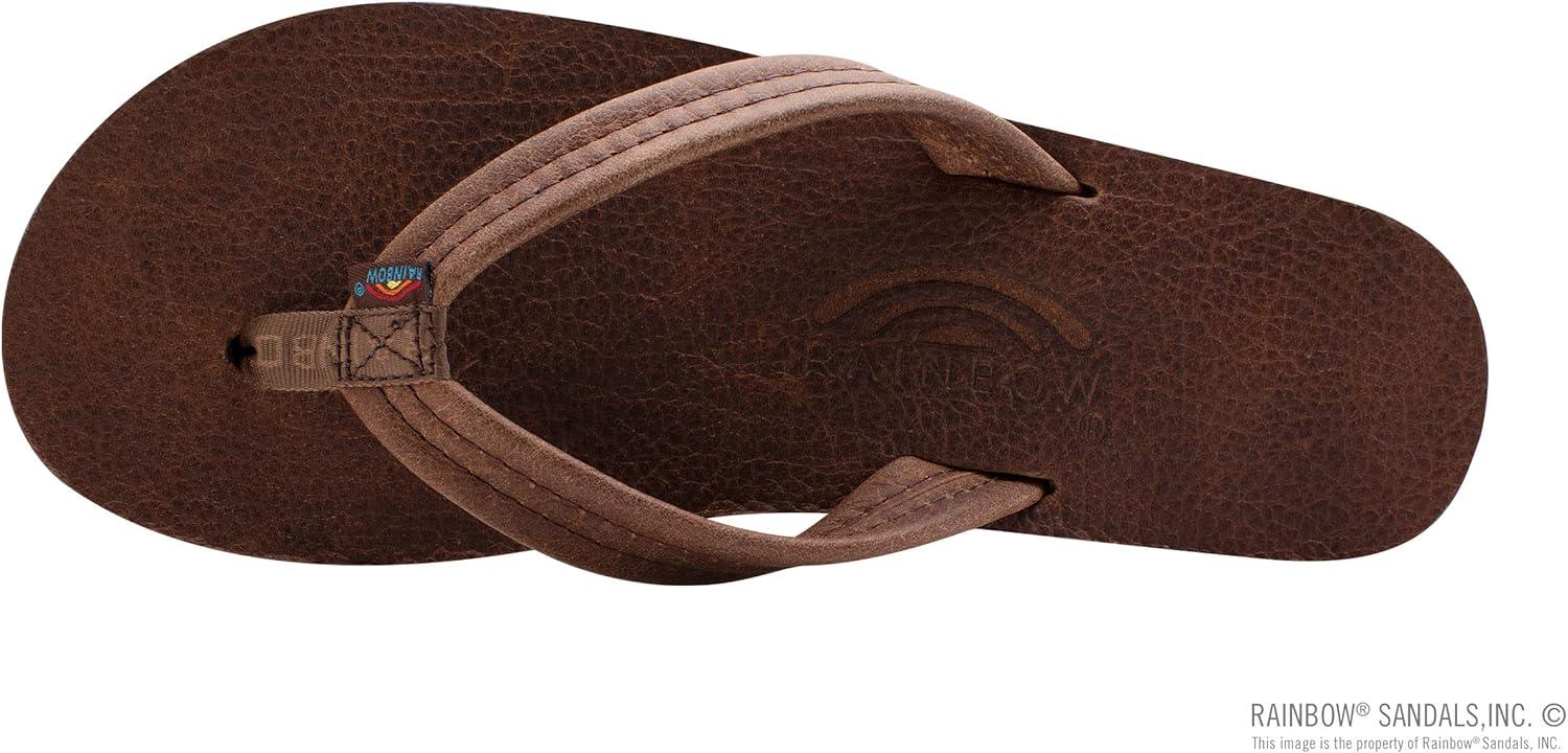 Rainbow Sandals Ladies Luxury Leather – Double Layer Arch Support with 3/4″ Medium Straps(Oak)