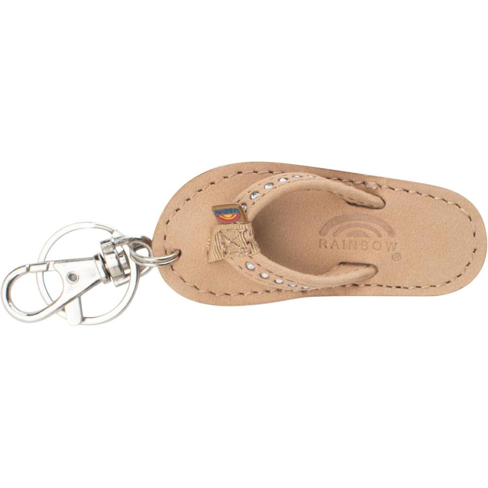 Rainbow Sandals Leather Sandal Key Chain(Crystal / Sierra Brown)