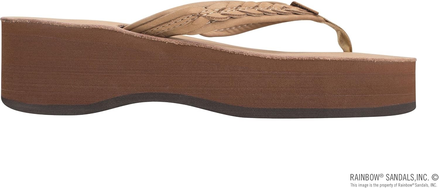 Rainbow Sandals Madison – Six Layer Arch Support with 3/4″ Braided Strap, Sierra Brown, Ladies Medium/6.5-7.5 B(M) US