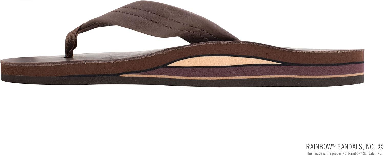 Rainbow Sandals Women’s Double Layer Wide Strap w/Arch(Mocha)