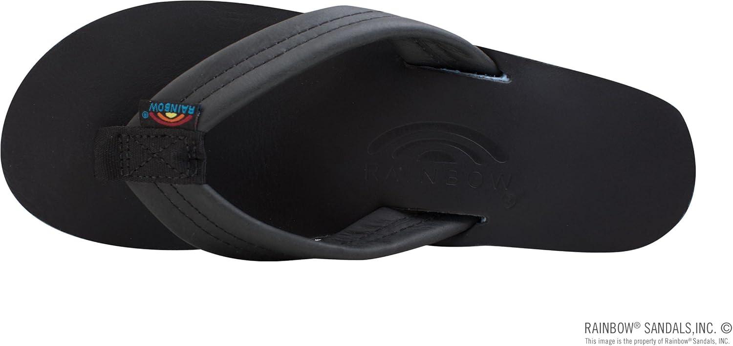 Rainbow Sandals Women’s Six Layer Classic Wedge Sandal 1″ Strap(Black)