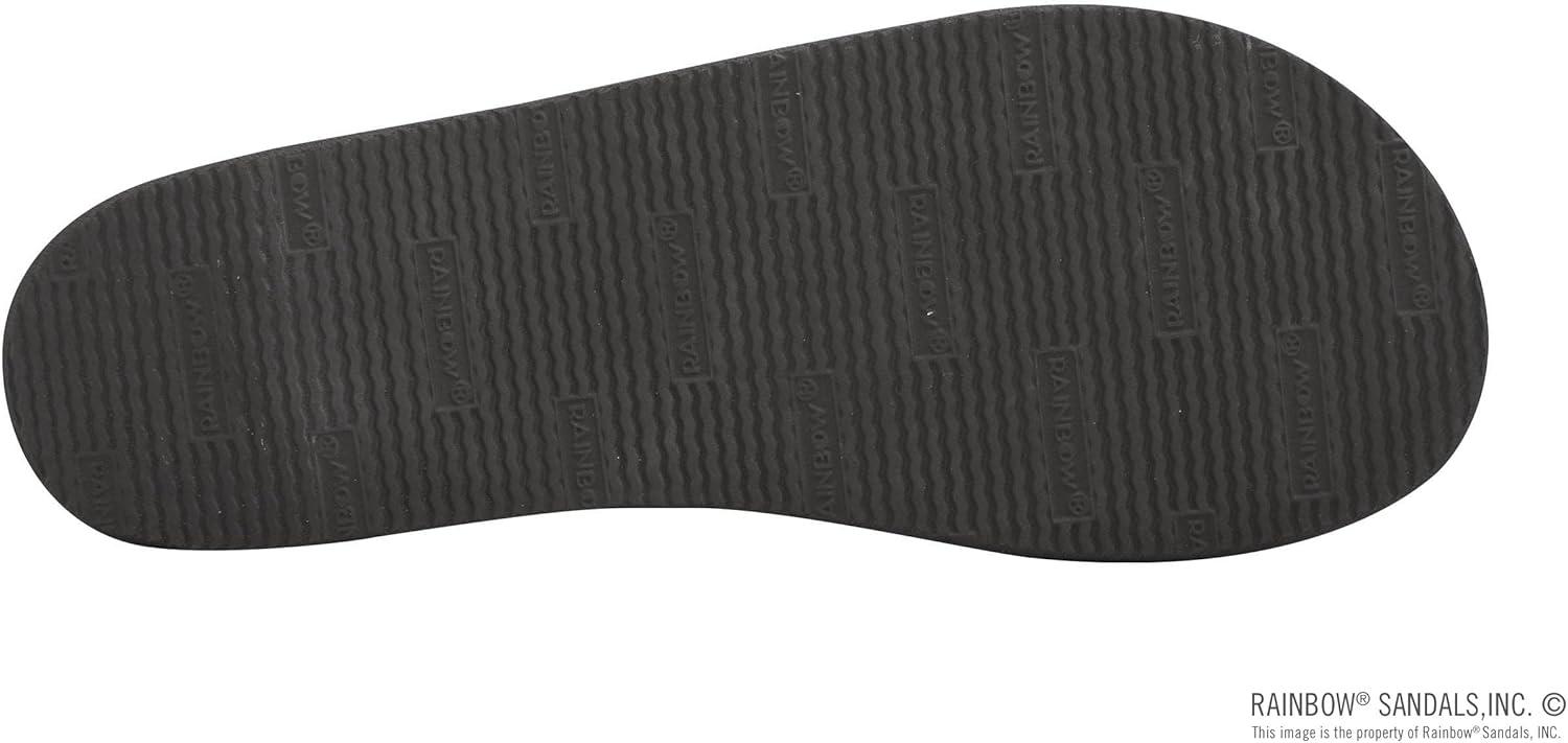 Rainbow Sandals Women’s Six Layer Classic Wedge Sandal 1″ Strap(Black)