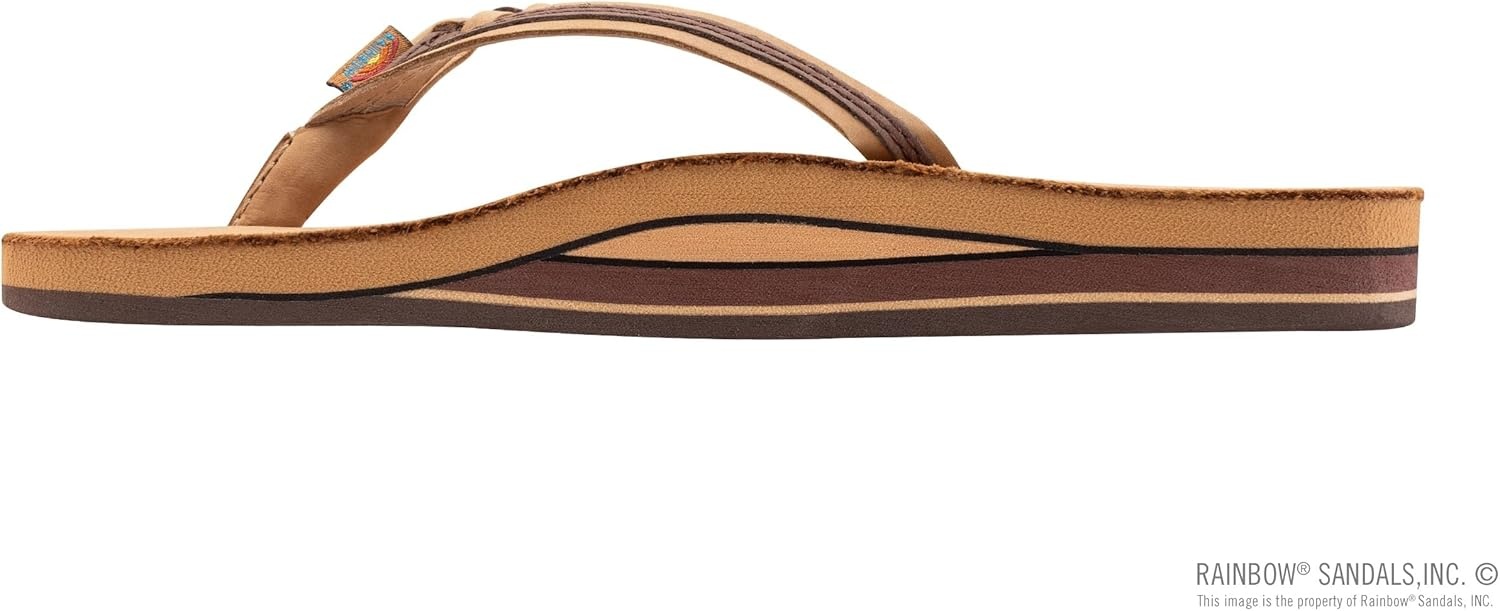 Rainbow Sandals Women’s Double Layer Flirty Braidy Premier Leather w/Single Braided Strap(Sierra Brown/Expresso)