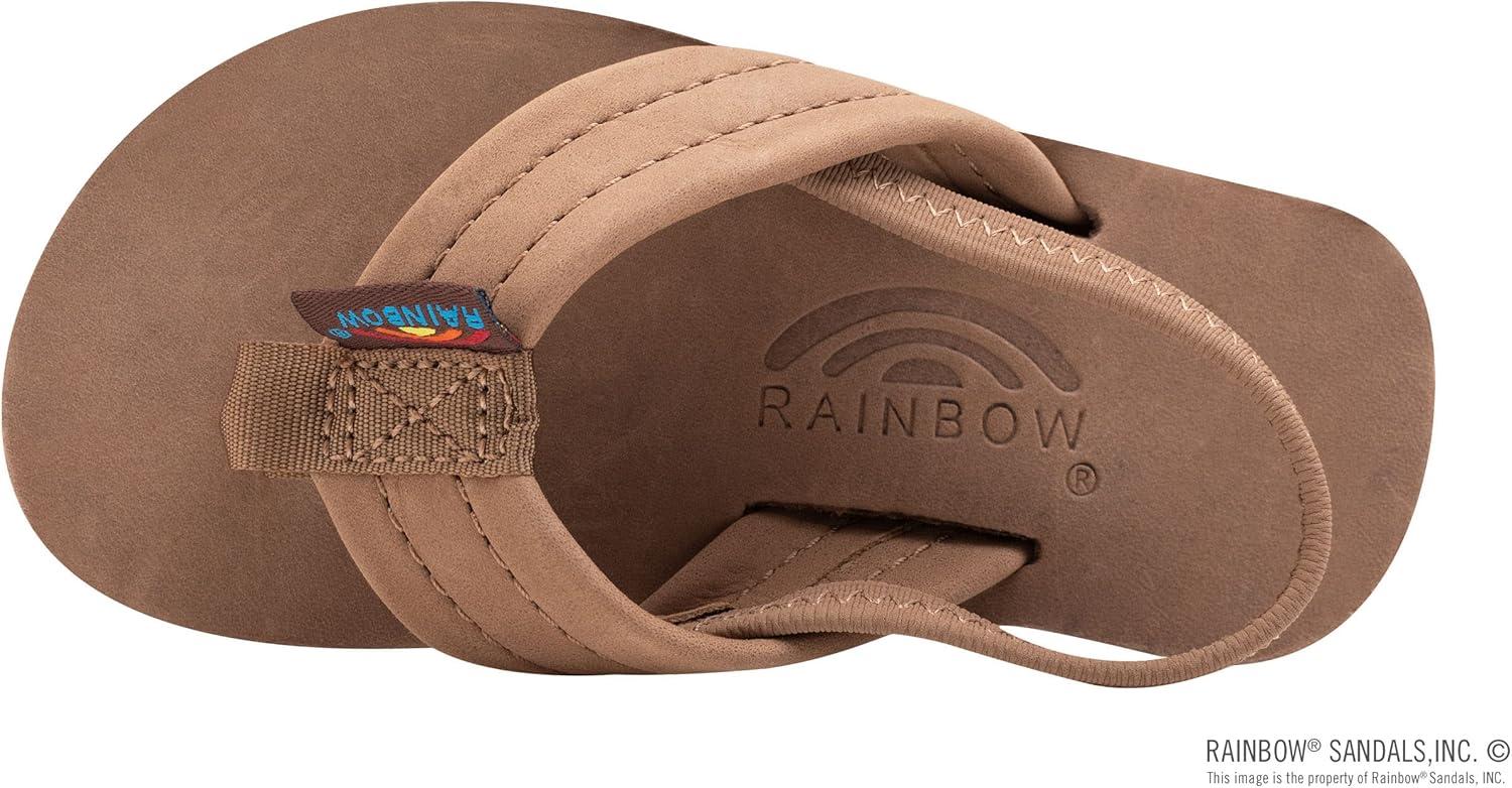 Rainbow Sandals Kid’s Single Layer Premier Leather(Dark Brown With Backstrap)