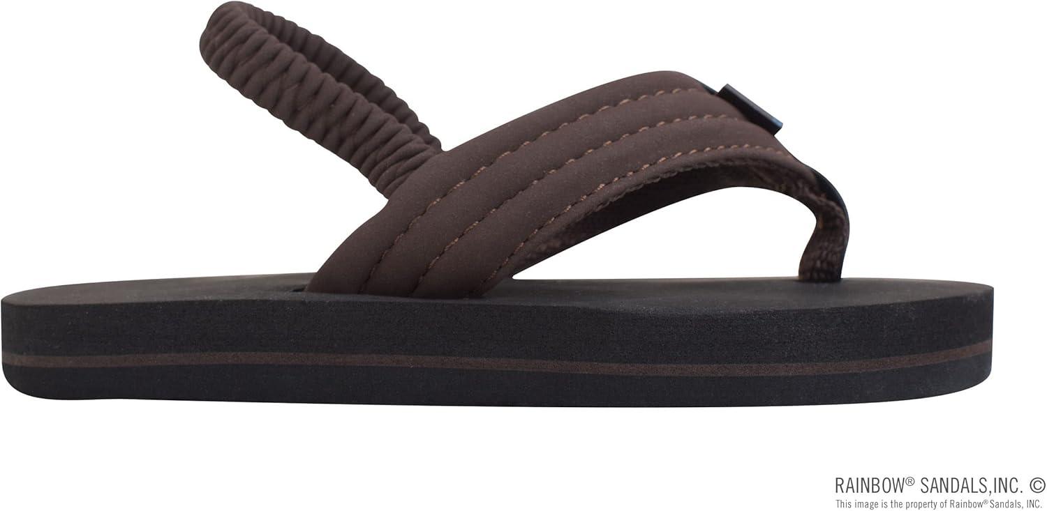 Rainbow Sandals Kid’s Grombow’s Soft Top Rubber w/Neoprene Strap and Backstrap(Brown With Backstrap)