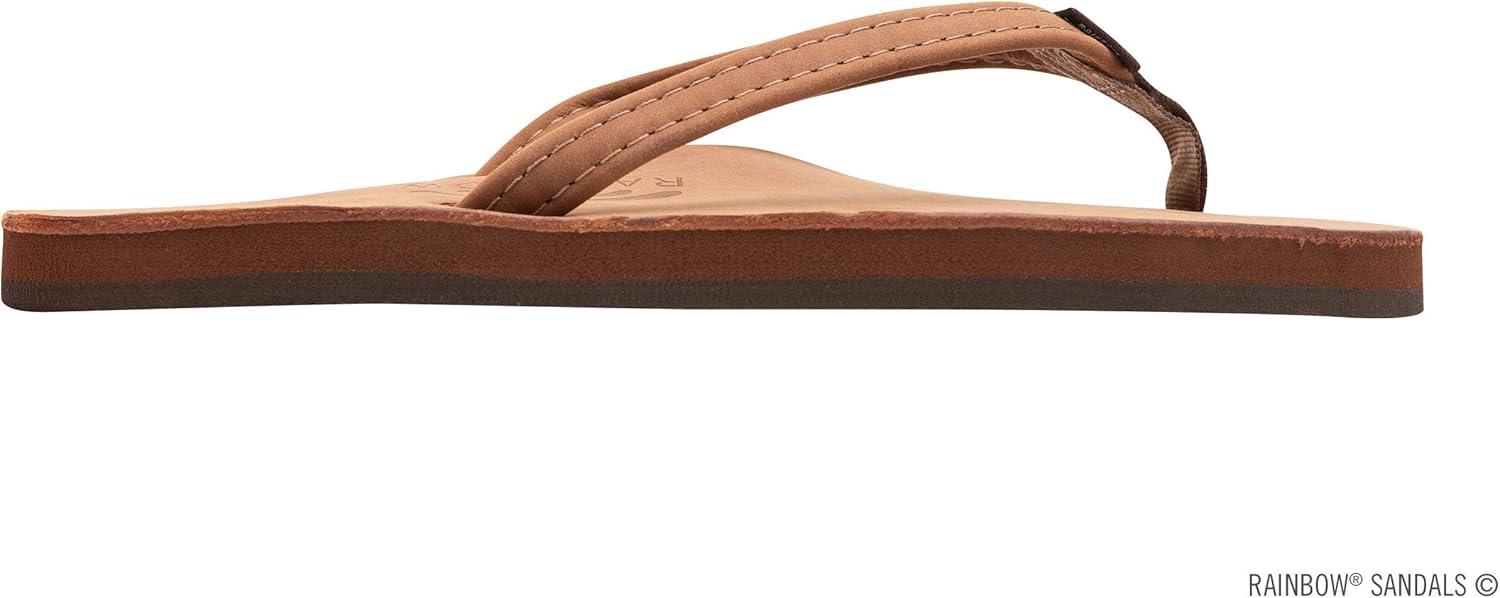 Rainbow Sandals Women’s Single Layer Leather Sandal Narrow Strap(Redwood)