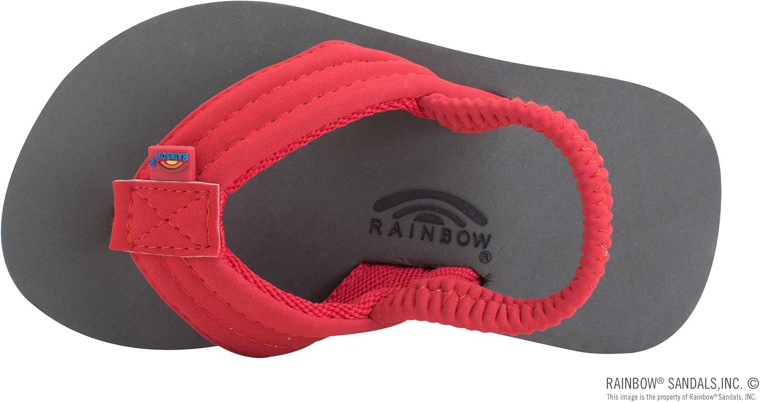 Rainbow Sandals Kid’s Grombow’s Soft Top Rubber w/Neoprene Strap and Backstrap(Red Grey With Backstrap)