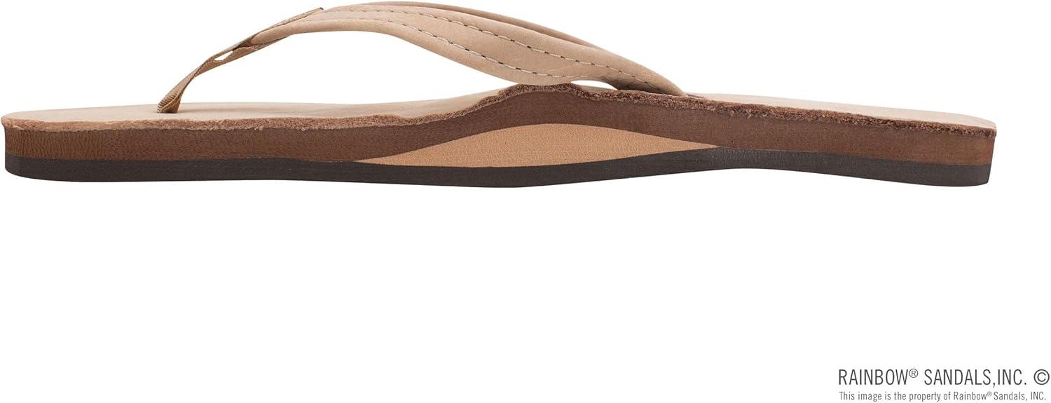 Rainbow Sandals Women’s Single Layer Leather Sandal Narrow Strap(Sierra Brown)