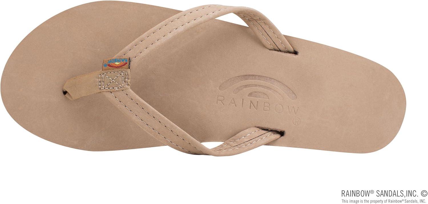 Rainbow Sandals Women’s Single Layer Leather Sandal Narrow Strap(Sierra Brown)