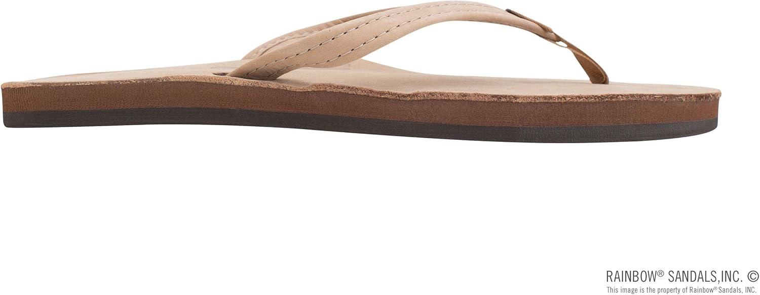 Rainbow Sandals Women’s Single Layer Leather Sandal Narrow Strap(Sierra Brown)