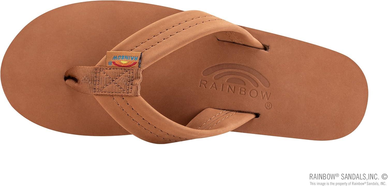 Rainbow Sandals Women’s Double Layer Wide Strap w/Arch(Premier Tan/Blue)