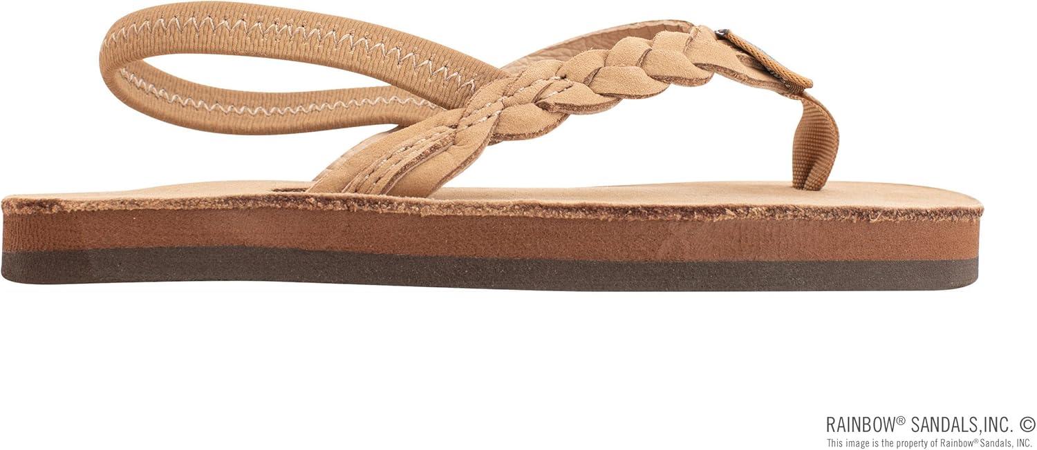 Rainbow Sandals Kid’s Single Layer Premier Leather Flirty Braidy(Sierra Brown)