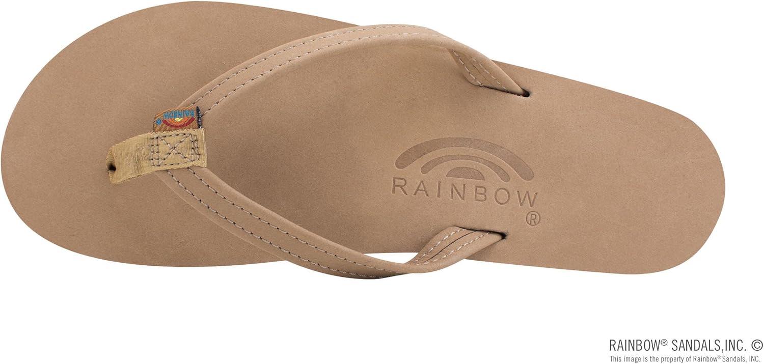 Rainbow Sandals Women’s Single Layer Leather Sandal Narrow Strap(Sierra Brown/Rainbow)