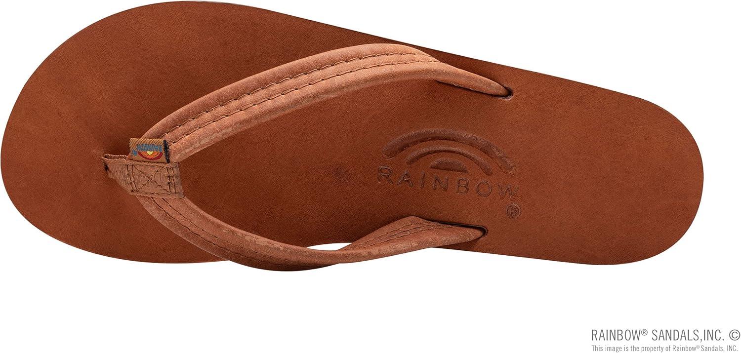 Rainbow Sandals Ladies Luxury Leather – Double Layer Arch Support with 3/4″ Medium Straps(Tahitian Tan)