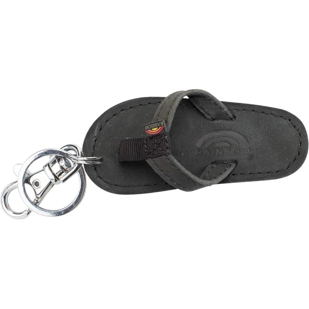 Rainbow Sandals Leather Sandal Key Chain(Premier Black)