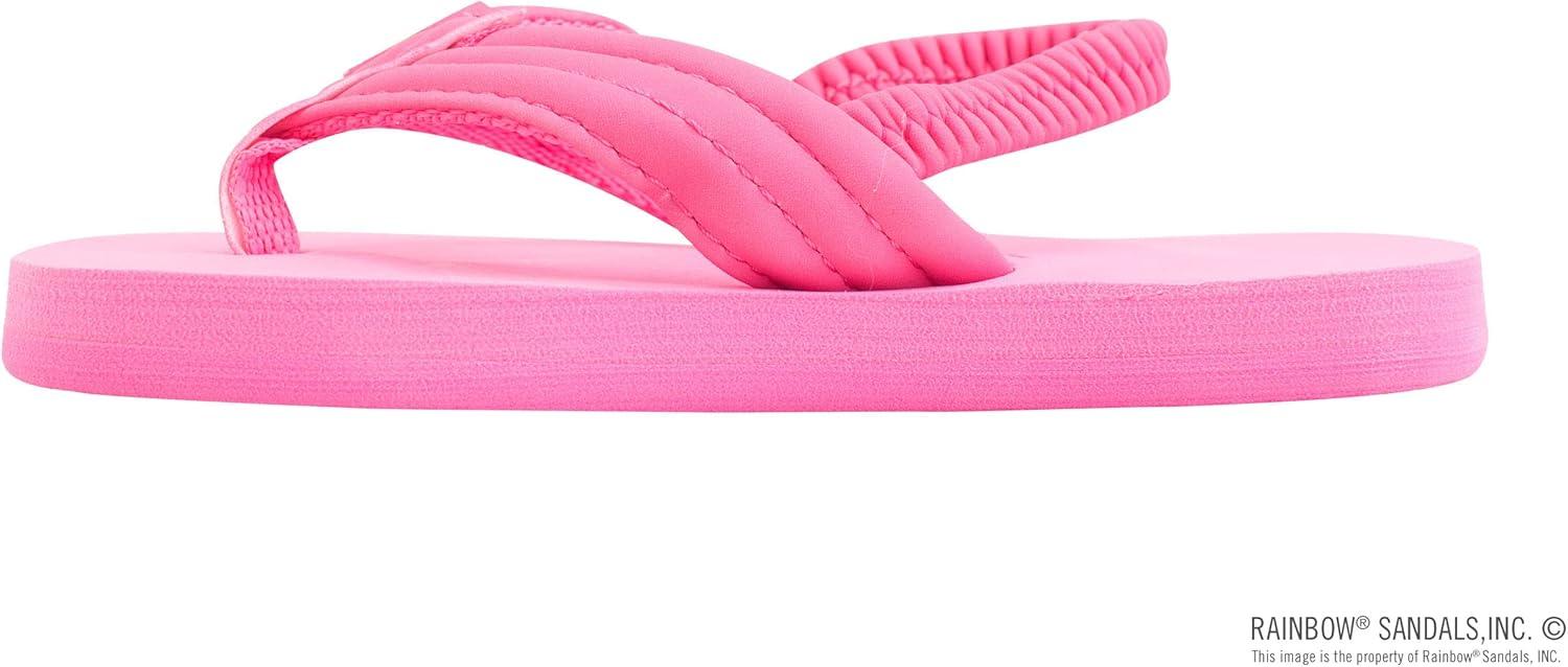 Rainbow Sandals Kid’s Grombow’s Soft Top Rubber w/Neoprene Strap and Backstrap(Pink With Backstrap)