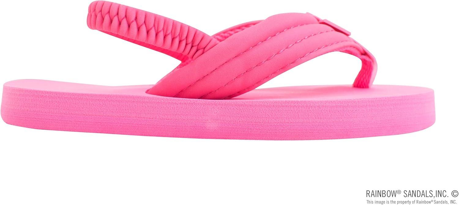 Rainbow Sandals Kid’s Grombow’s Soft Top Rubber w/Neoprene Strap and Backstrap(Pink With Backstrap)