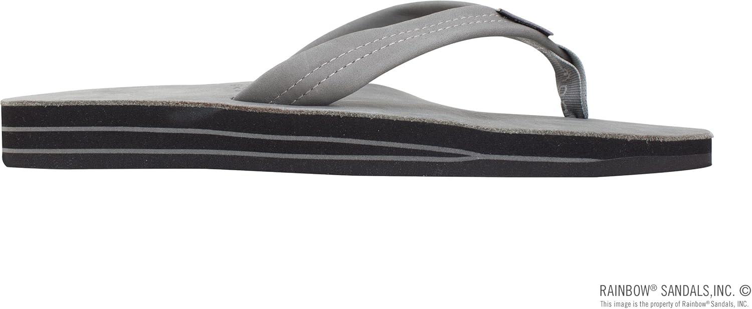 Rainbow Sandals Women’s Double Layer Wide Strap w/Arch(Grey)
