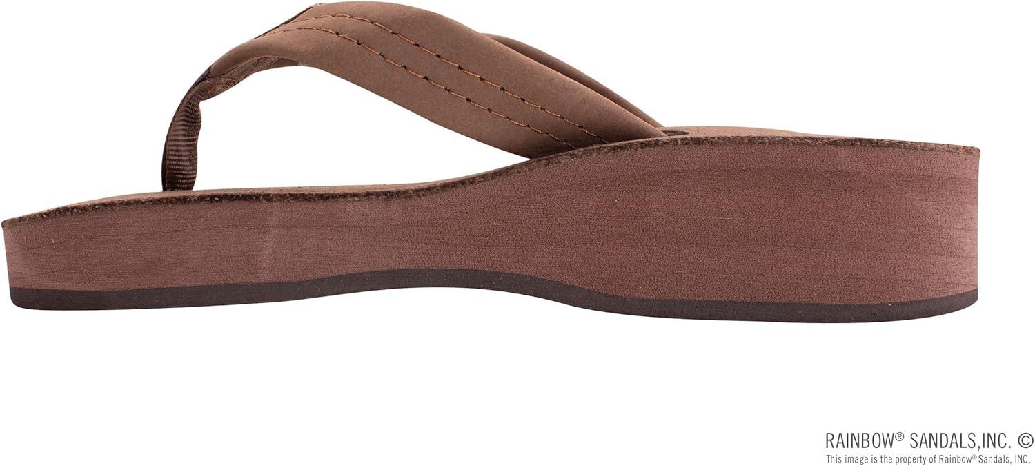 Rainbow Sandals Women’s Six Layer Classic Wedge Sandal 1″ Strap(Expresso)