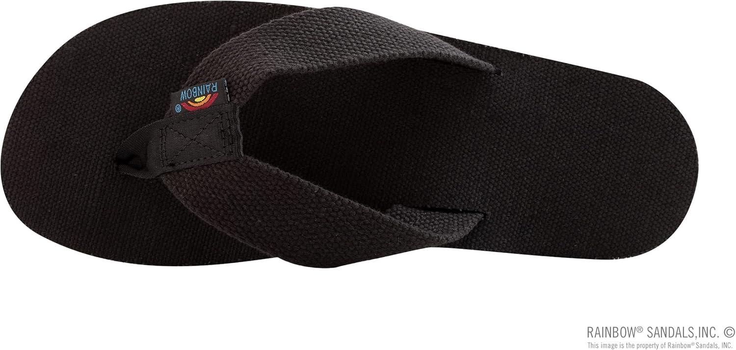 Rainbow Sandals Women’s Double Layer Arch Hemp w/Wide Strap(Black)