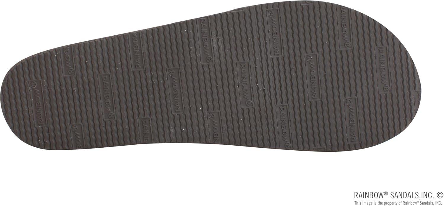 Rainbow Sandals Women’s Double Layer, Narrow Strap, Leather Sandals w/Arch(Dark Brown)