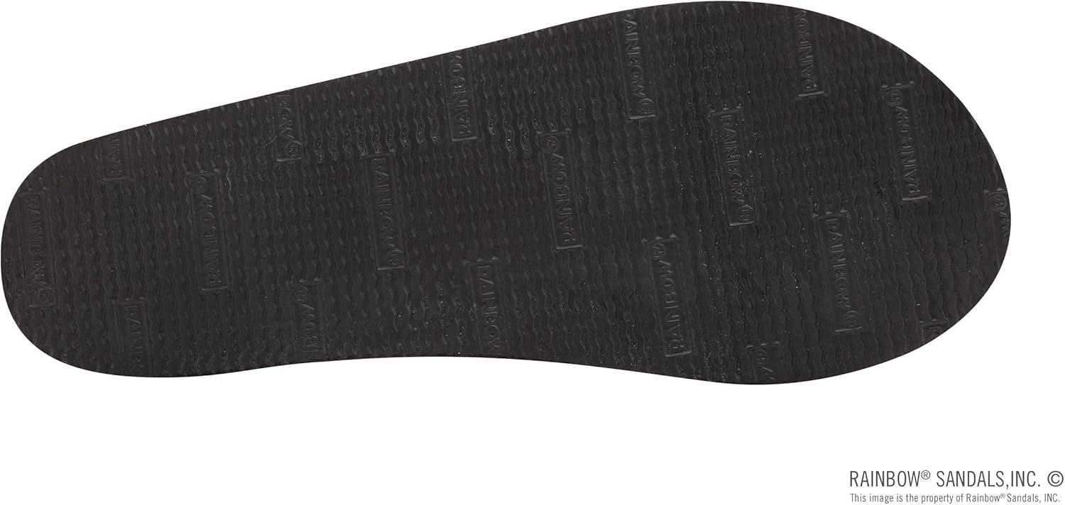 Rainbow Sandals Women’s Double Layer, Narrow Strap, Leather Sandals w/Arch(Premier Black)