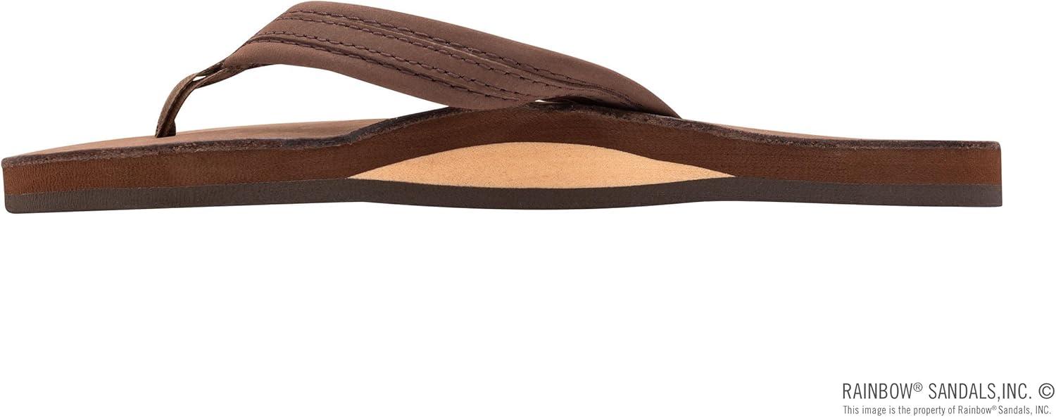 Rainbow Sandals Madison – Single Layer Arch Support with a Braid on a 3/4″ Medium Strap(Expresso)