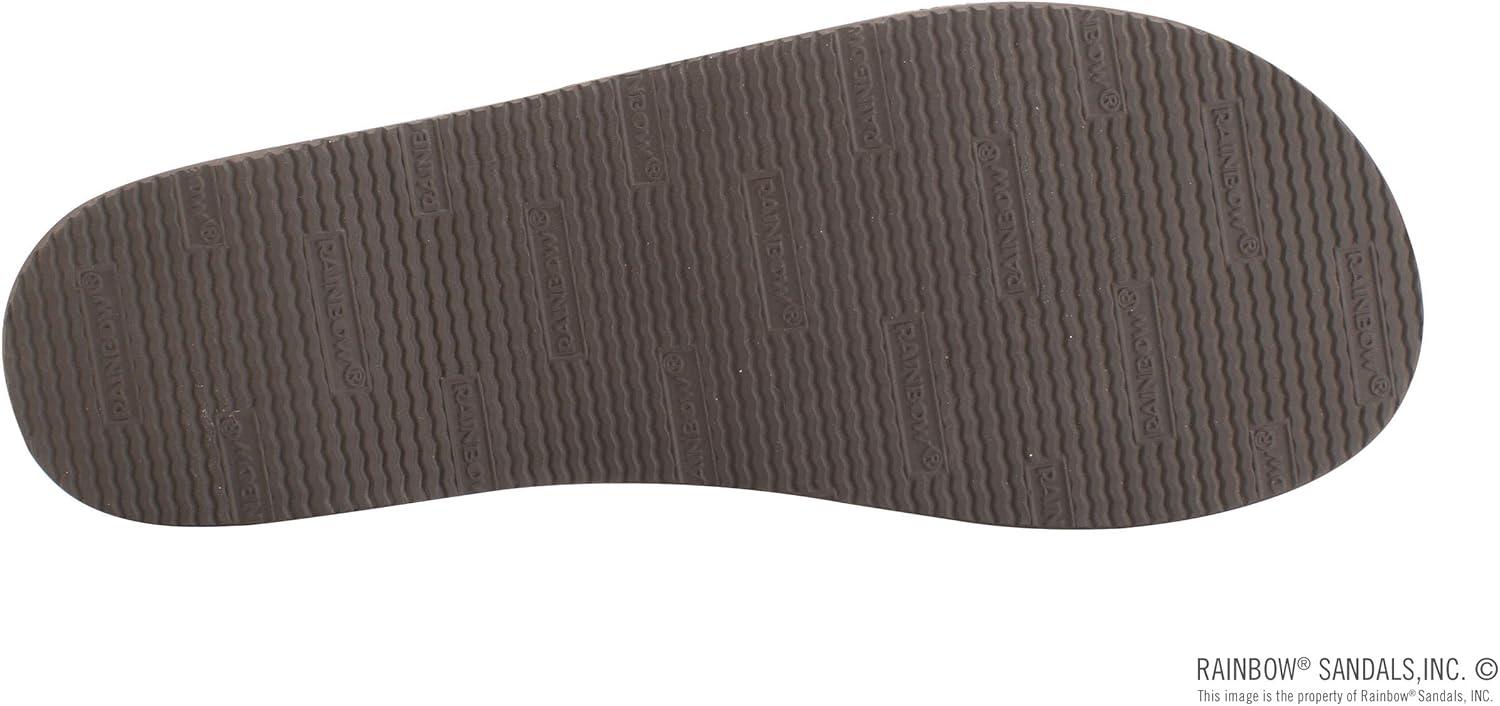 Rainbow Sandals Women’s Single Layer Premier Leather w/Swarovski Crystal Narrow Strap(Sierra Brown)