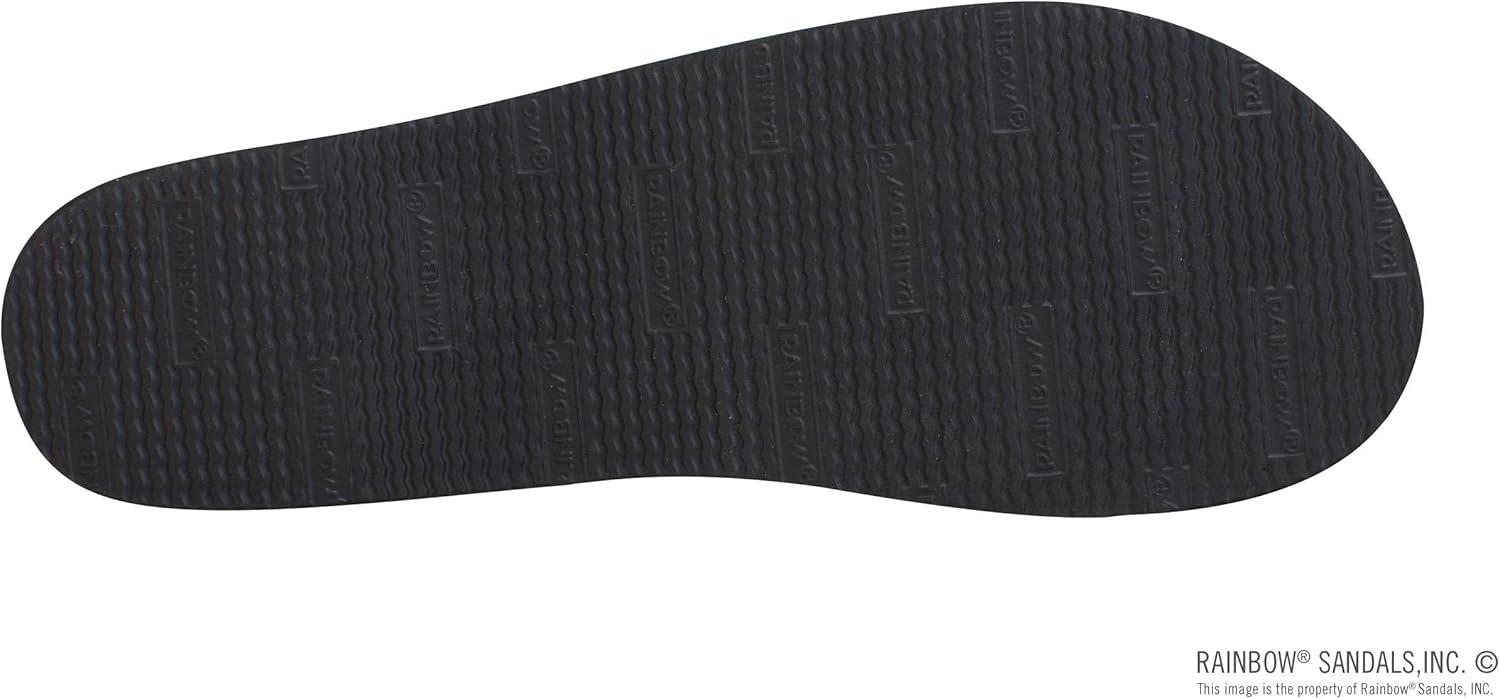 Rainbow Sandals Women’s Six Layer Wedge Rubber 1″ EVA Filled Nylon Strap(Black)