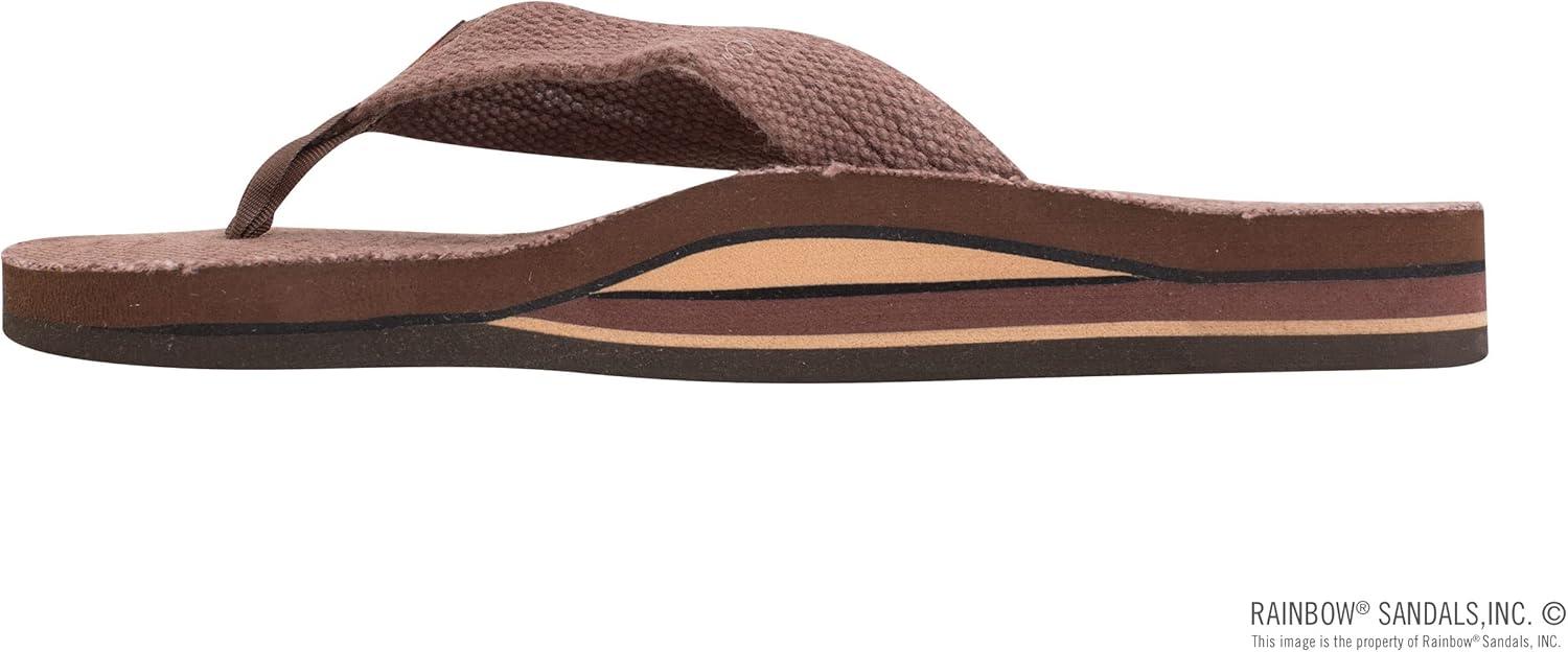 Rainbow Sandals Women’s Double Layer Arch Hemp w/Wide Strap(Brown)