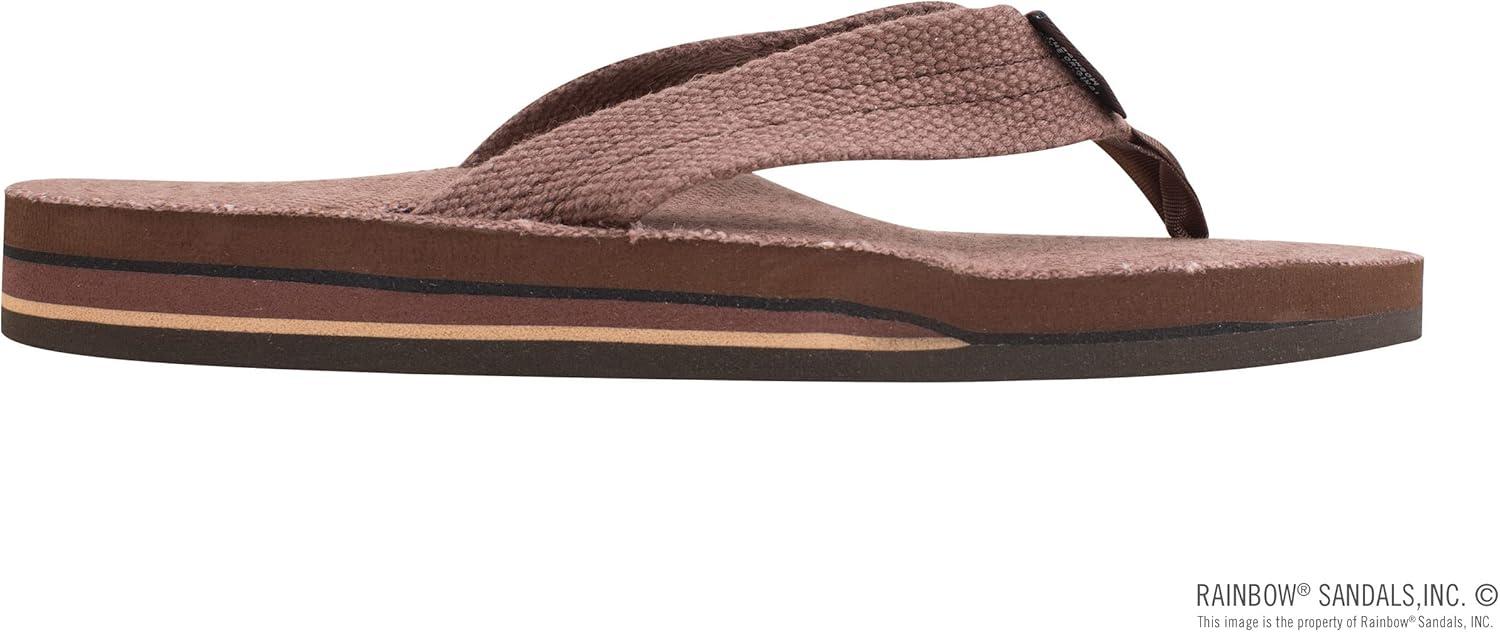 Rainbow Sandals Women’s Double Layer Arch Hemp w/Wide Strap(Brown)