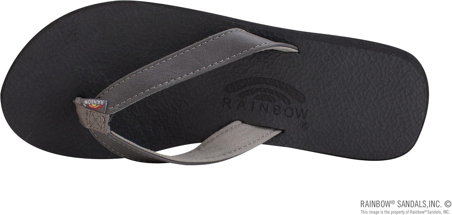Rainbow Sandals Women’s The Cottons Soft Rubber Top Sole w/Tapered Strap(Grey)