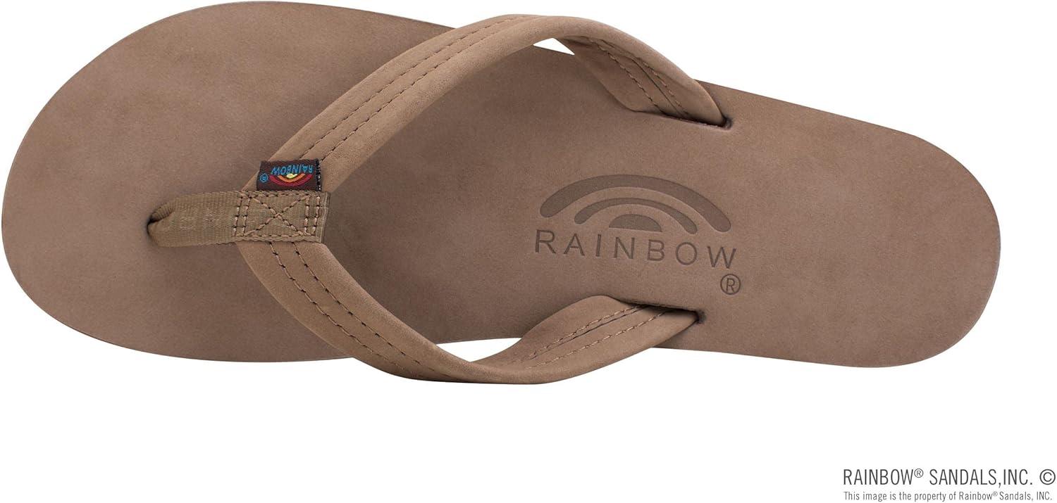 Rainbow Sandals Women’s Four Layer Wedge 3/4″ Leather Strap(Dark Brown)