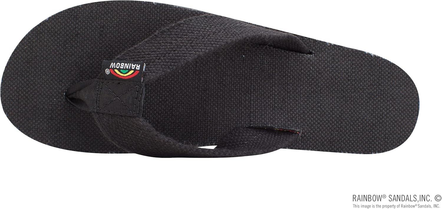 Rainbow Sandals Women’s Single Layer Hemp(Black/Rasta)