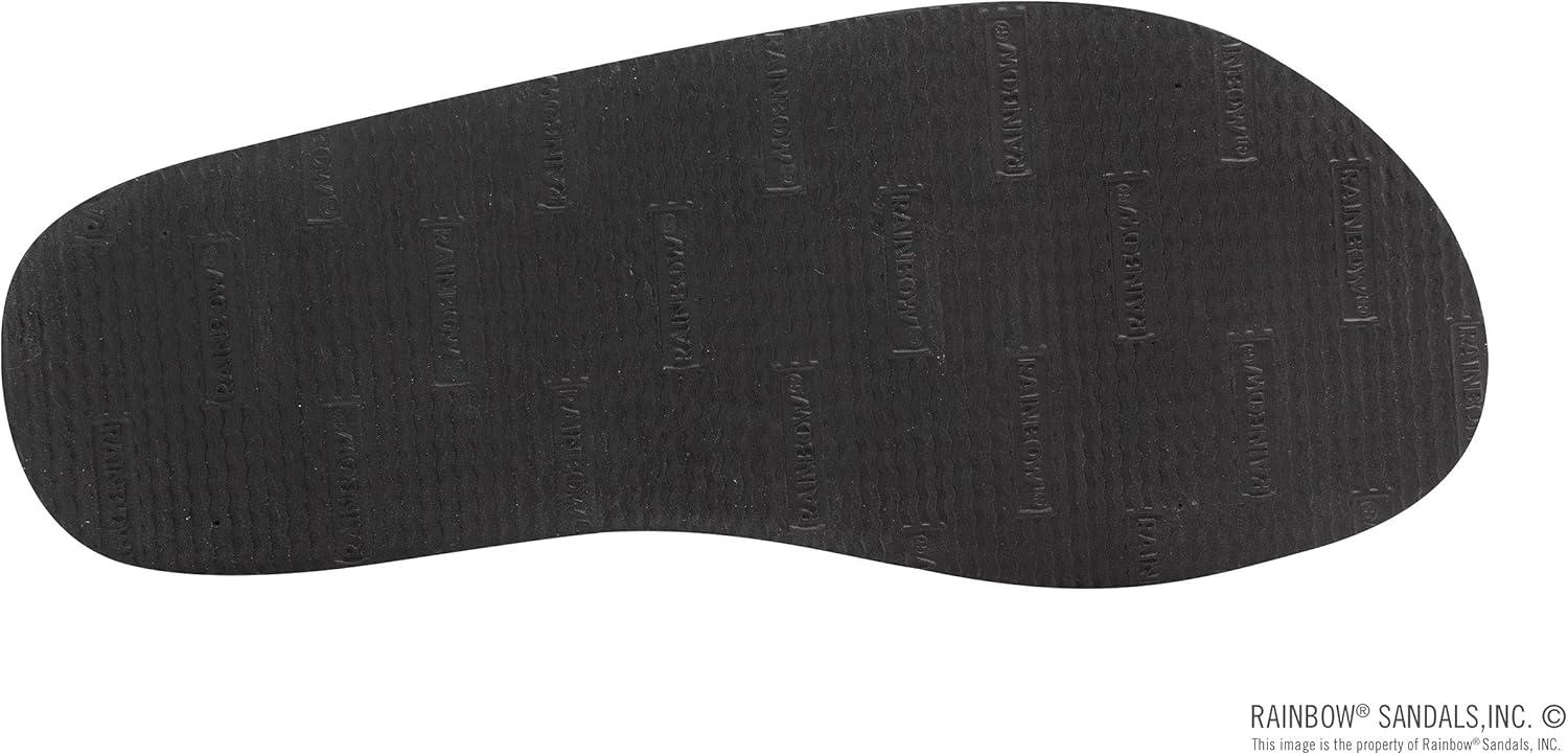 Rainbow Sandals Men’s Double Layer Soft Top 1″ EVA Rubber Filled Nylon Strap(Blue/Black)