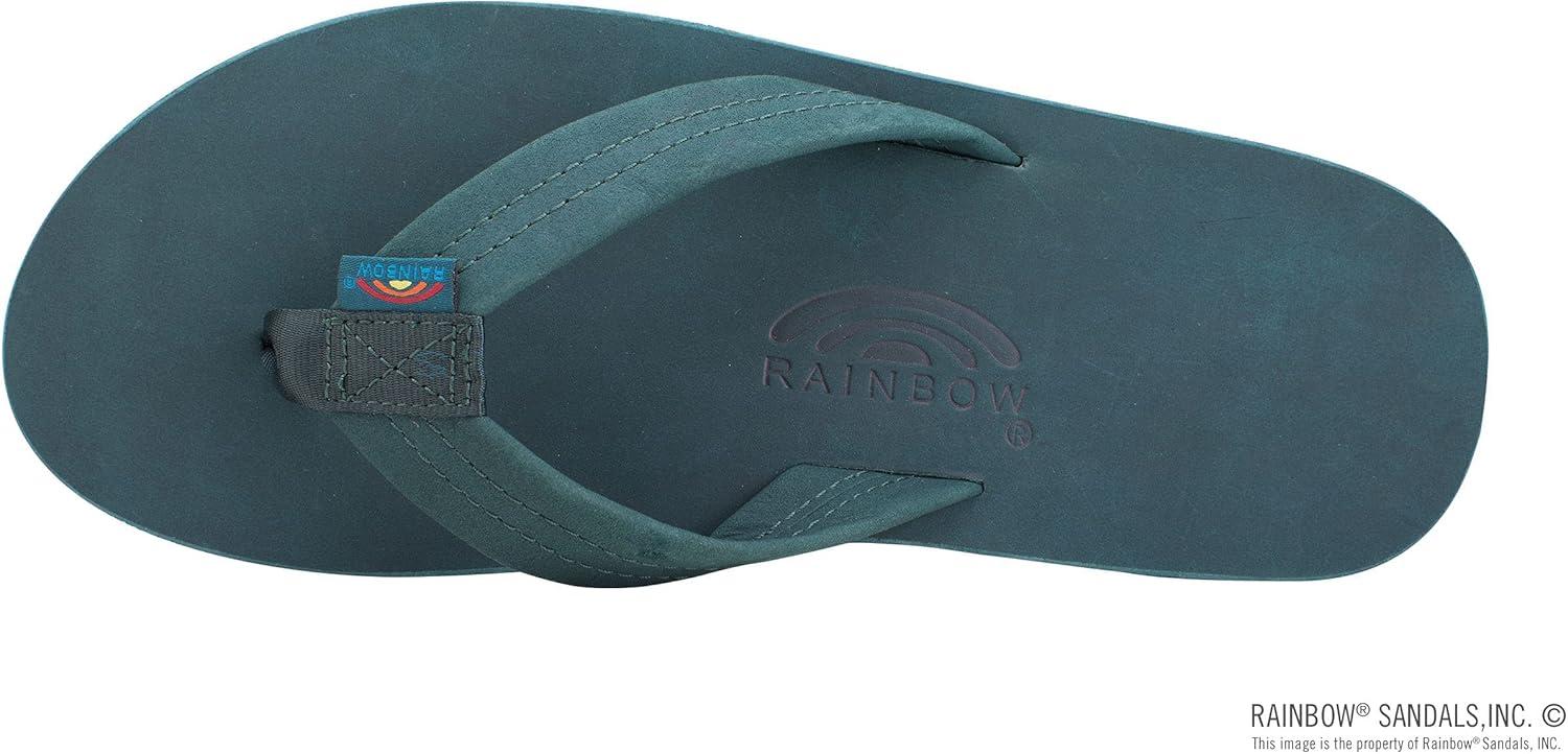 Rainbow Sandals Men’s Single Layer Premier Leather(Turquoise/Grey)