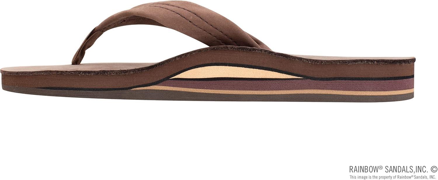 Rainbow Sandals Men’s Double Layer Leather w/Arch Support(Expresso)