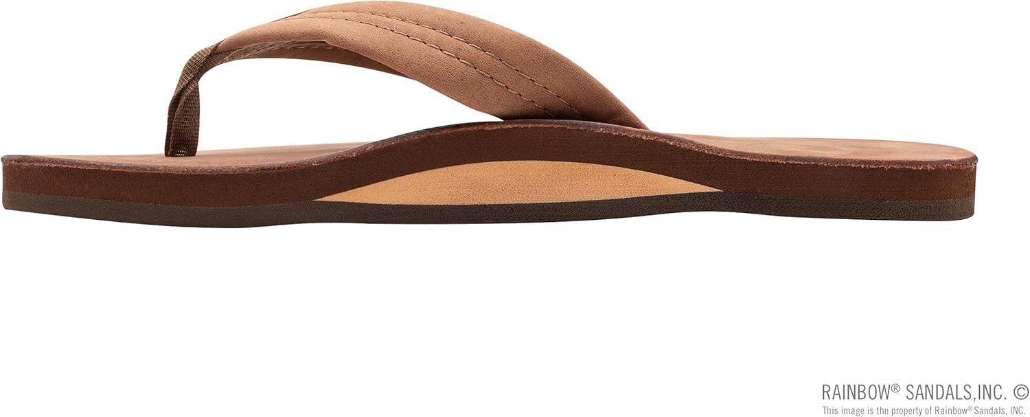 Men’s Luxury Leather Single Layer Arch Sandals(Nogales Wood)