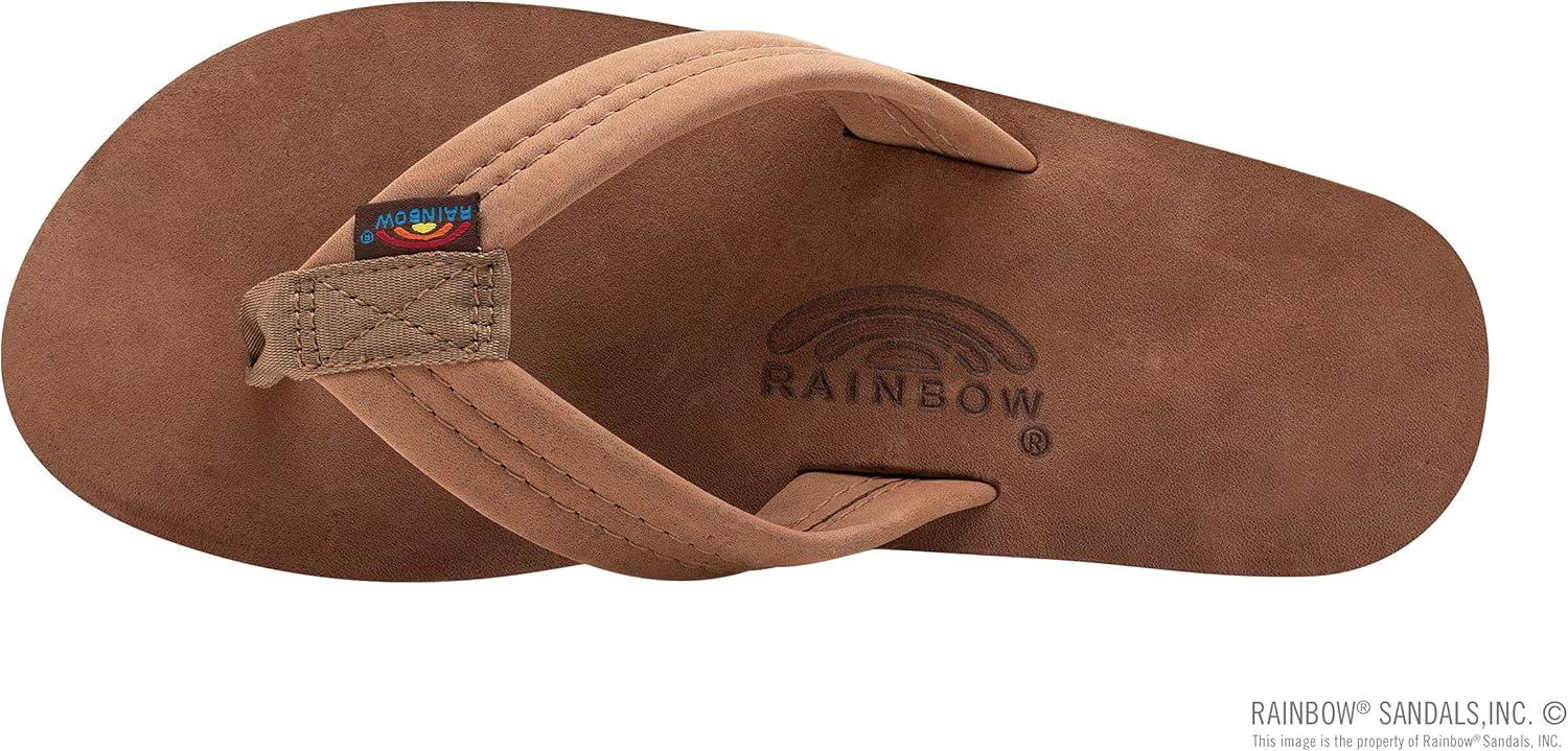 Men’s Luxury Leather Single Layer Arch Sandals(Nogales Wood)