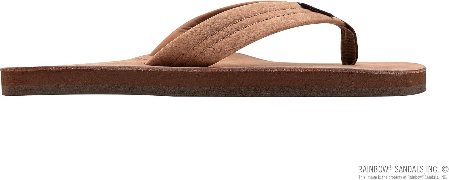 Men’s Luxury Leather Single Layer Arch Sandals(Nogales Wood)