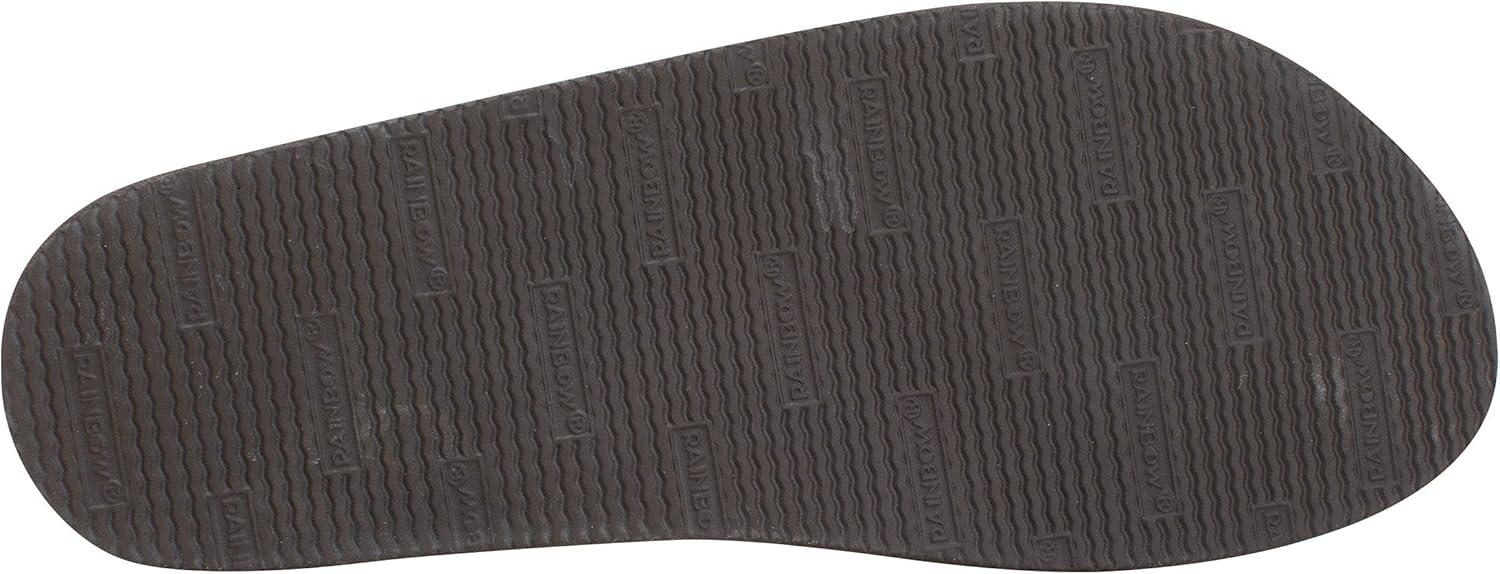 Rainbow Sandals Men’s Single Layer Soft Top 1″ EVA Rubber Filled Nylon Strap(Black)