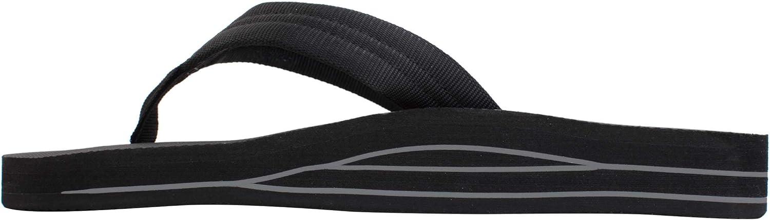 Rainbow Sandals Men’s Double Layer Soft Top 1″ EVA Rubber Filled Nylon Strap(Black)