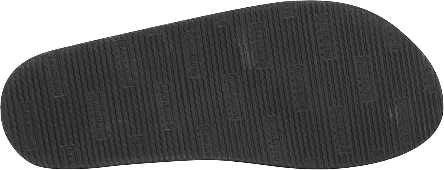 Rainbow Sandals Men’s Double Layer Soft Top 1″ EVA Rubber Filled Nylon Strap(Black)