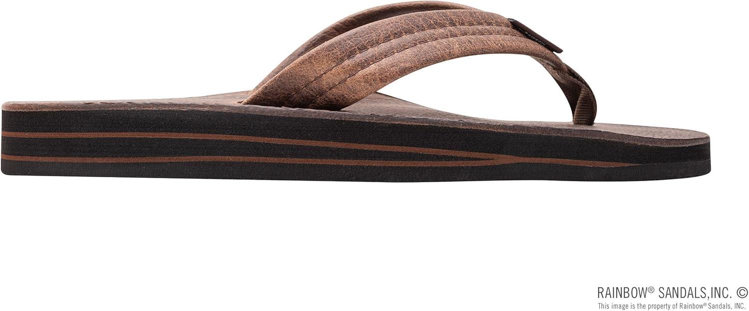 Rainbow Sandals Men’s Double Layer Leather w/Arch Support(Oak)