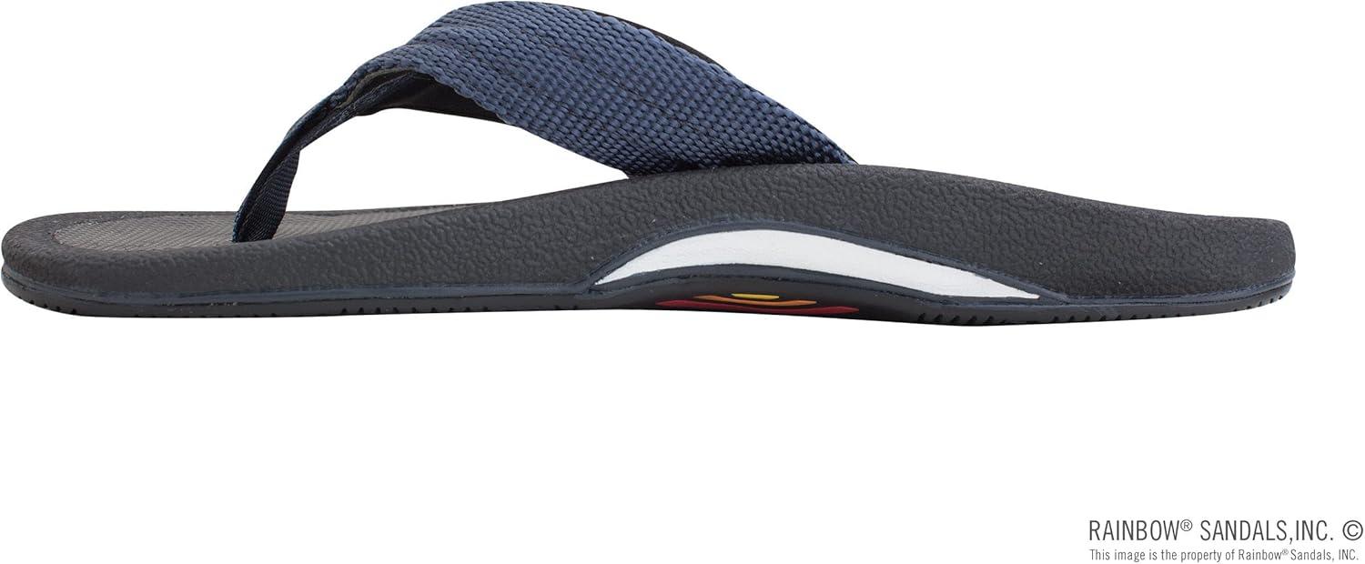 Rainbow Sandals Men’s Mariner Orthopedic Rubber Foot Bed w/Arch Support(Navy)