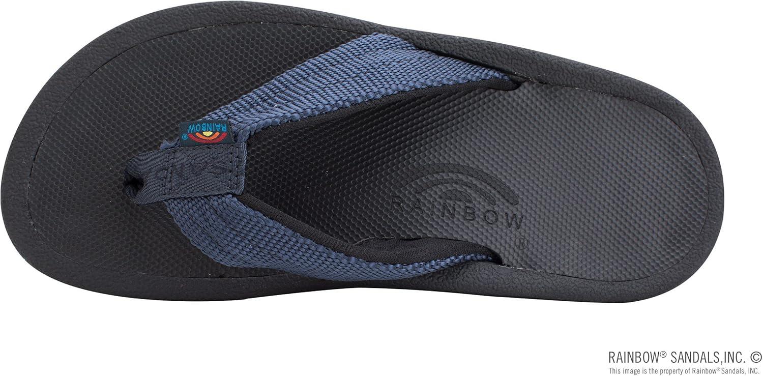 Rainbow Sandals Men’s Mariner Orthopedic Rubber Foot Bed w/Arch Support(Navy)